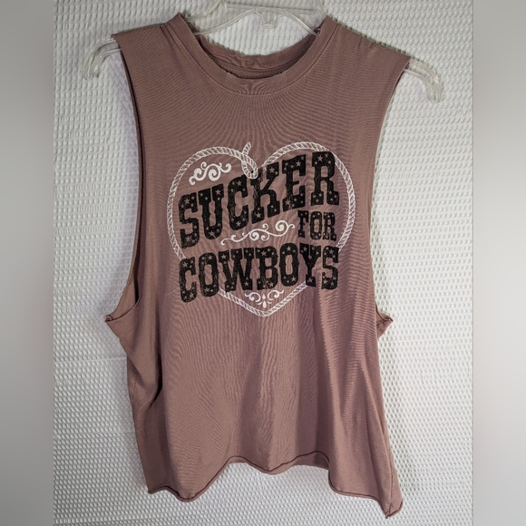 American Highway distressed tank sucker for cowboys size M - Picture 1 of 6
